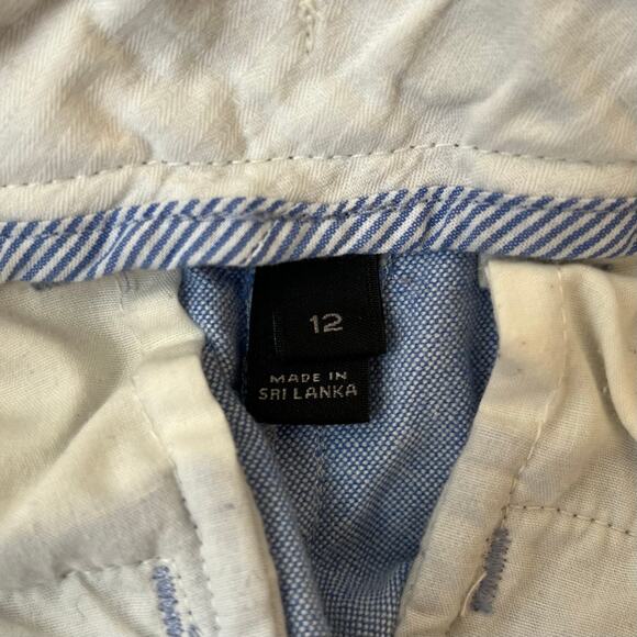 J. Crew Crewcuts Bowery Blue Chambray Pants Adjustable Waist 100% Cotton Boys 12 - Picture 3 of 8